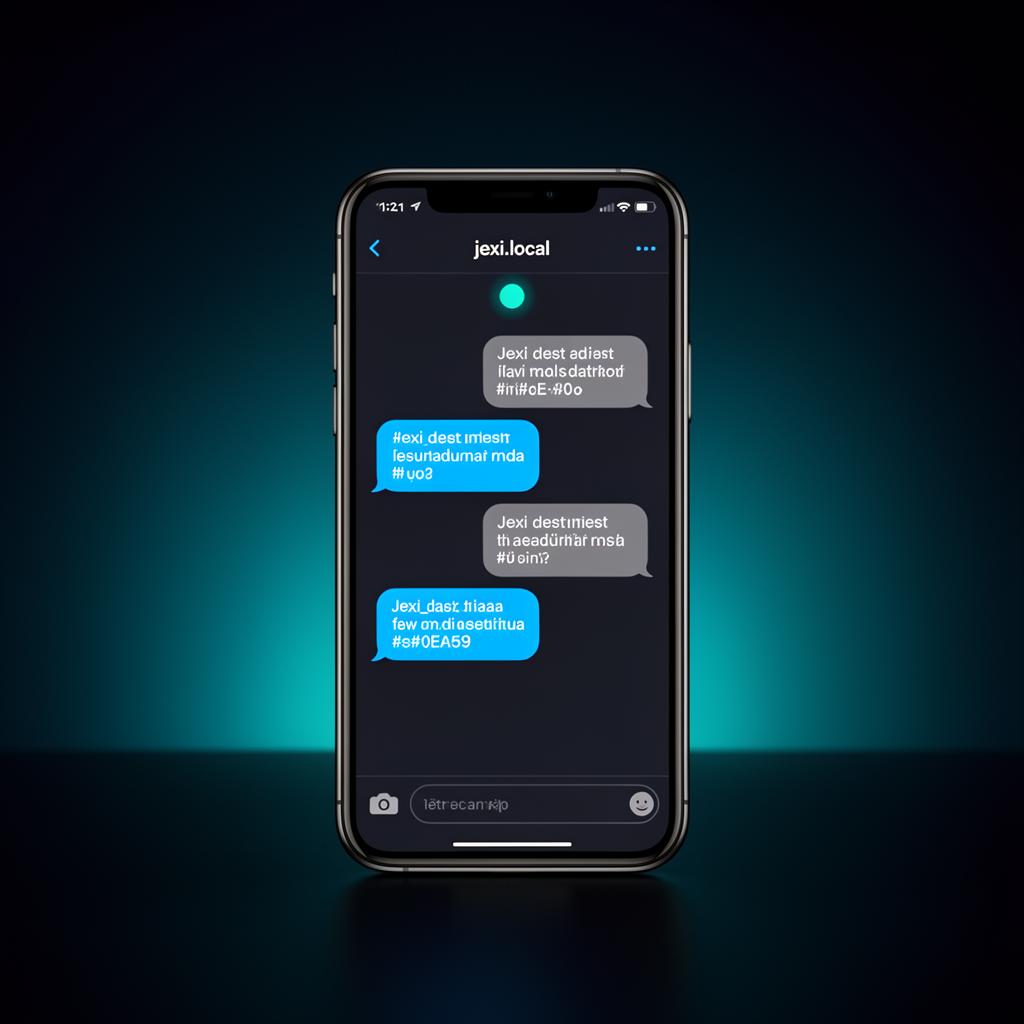 Jexi mobile chat interface open at jexi.local